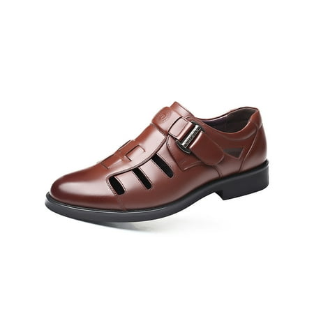 

Audeban Men Dress Shoes Breathable Hollow Flats Business Comfort Sandals