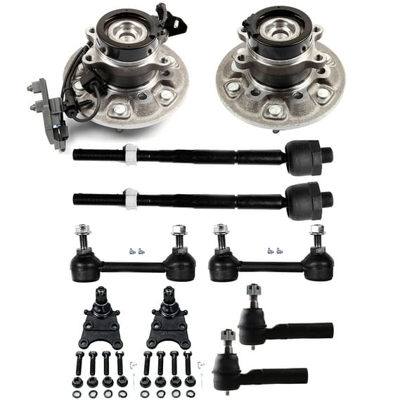 ECCPP - 10PC Front Outer Tie Rod End Inner Tie Rod End Lower Ball Joint Sway Bar End Link Wheel Hub Bearing Fit 2004-2006 For Chevy Colorado 2004-2006 For GMC Canyon