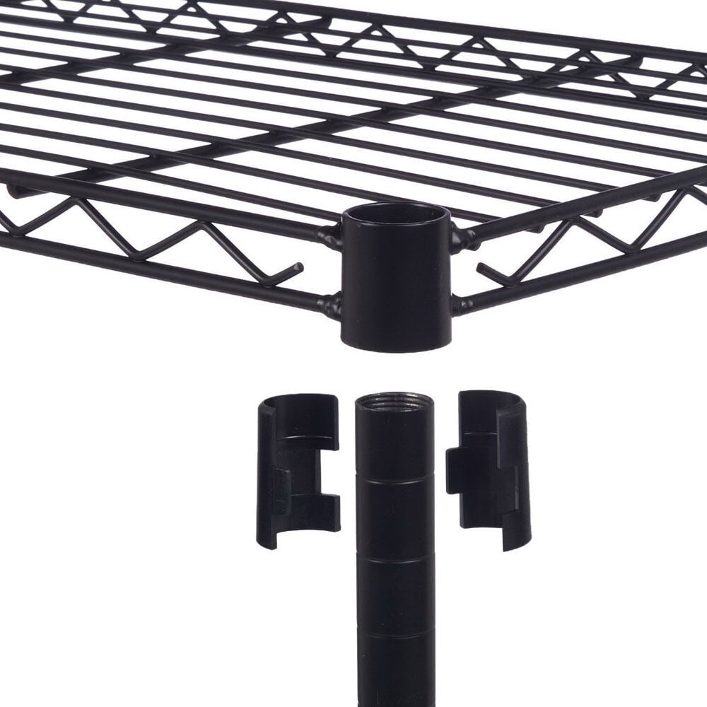Lowestbest 4-Tier Steel Wire Shelving, Metal Storage Rack, 30" W x 14" D x 60" H, Black-B Lowestbest 4-Tier Steel Wire Shelving, Metal Storage Rack, 30" W x 14" D x 60" H, Black-B