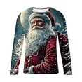 thumbnail image 4 of Handshe Men's Casual Long Sleeve Shirts, Fashionable Christmas Print Athletic Top for Holiday, Party Wear, Everyday Stylish Outfit, 4 of 5