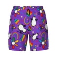 thumbnail image 4 of Lsque Mens Swim Trunks Rainbow Lgbt Penguin Pattern - Bathing Suit Compression Liner - Beach Swim Shorts Swimwear - (S-3XL) - Stretch Quick Dry -X-Large, 4 of 9