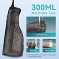 thumbnail image 2 of Dental water flosser, 300 cordless portable electric water flosser, 4-mode oral irrigator, waterproof rechargeable water flosser, deep cleaning, removing plaque, suitable for braces, home, and travel, 2 of 4