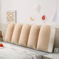 thumbnail image 4 of Eurhowing Ergonomic Backrest Pillow for Queen Bed, Plush Headboard Cushion Bed Gap Filler, Back Support Reading Pillow with Removable Cover, Beige, 4 of 5
