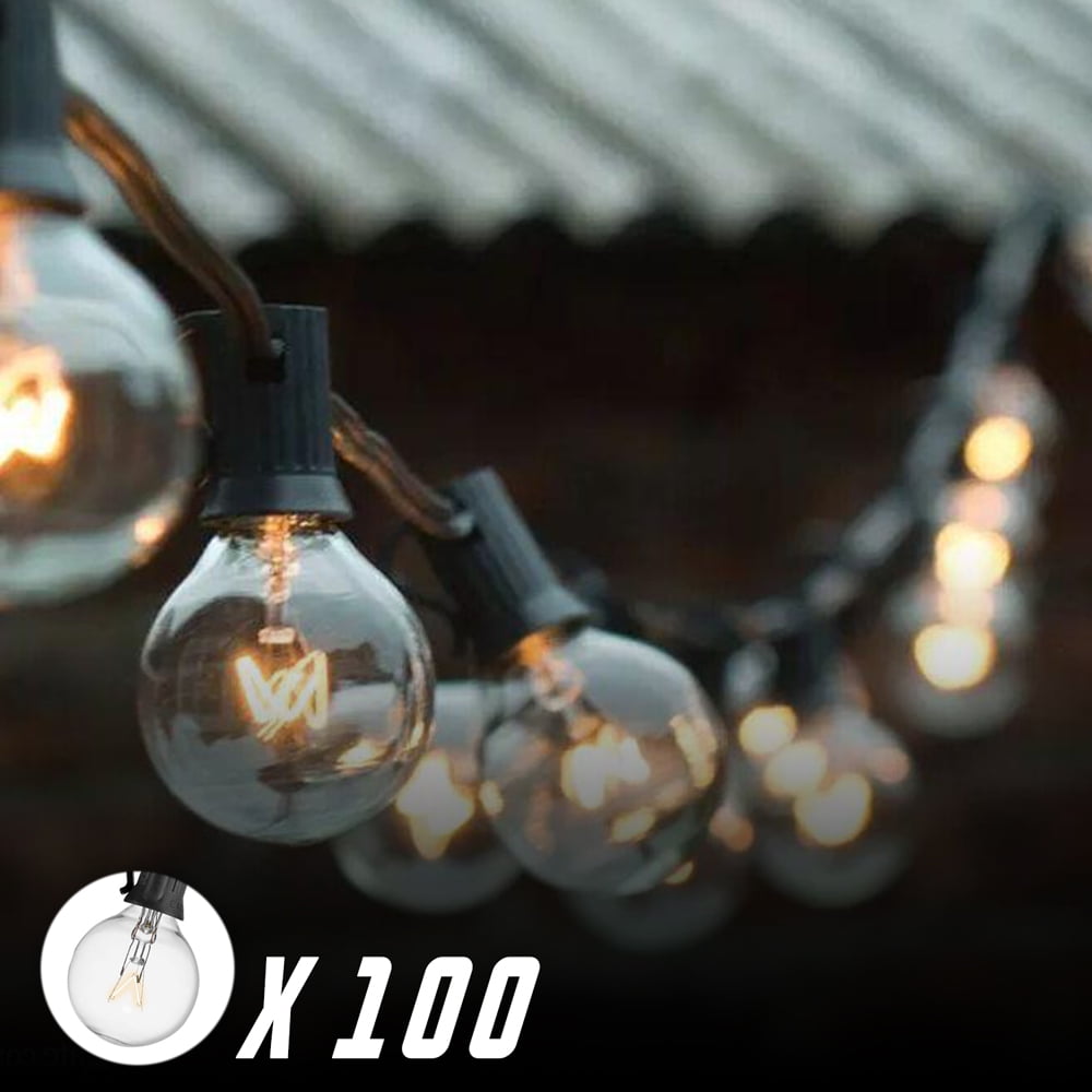 Glass String Lights Clear Globe String Lights Bulbs Indoor Outdoor 100