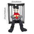 thumbnail image 3 of SUSHANG Halloween Cage Skeleton Ghost Scary Halloween Decoration Outdoor Decor with Motion Sensor Hanging Prisoner Cage Light Up Talking Spirit Halloween Animatronic Decor, 3 of 4