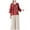 #02 Red, variant on Busydd Womens Tops Plus Size M-4XL Casual Solid Color 1/2 Length Sleeve Summer Tops for Women Trendy Embroidered V Neck Cotton Linen Shirts Spring Loose Going Out Tops for Women