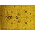 thumbnail image 1 of Ahgly Company Machine Washable Indoor Rectangle Oriental Yellow Industrial Area Rugs, 2' x 5', 1 of 4