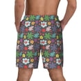 thumbnail image 4 of Uemuo Daisies Flowers Pattern Mens Swim Trunks Quick Dry Board Shorts with Mesh Lining, Stretch Beach Shorts Quick Dry No-Chafing Board Shorts-X-Large, 4 of 9