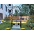 thumbnail image 2 of Metal Garden Arch with doors Garden Arbor Trellis Climbing Plants Support Arch Outdoor, 2 of 5