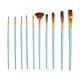 thumbnail image 1 of Juego de pinceles de pintura para principiantes, pintura al óleo de acrílico, 10 Uds., artesanía profesional, pintura facial y corporal, pinceles prof Azul claro mayimx Pinceles para acuarela, 1 of 9