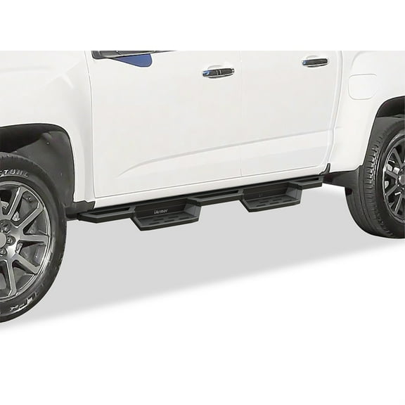 APS Black Square Tube Drop Nerf Bars Fit 15-26 Colorado/Canyon Crew Cab