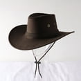 thumbnail image 5 of lanema Fashion Western Cowboy Hat Casual Wide Brim Jazz Hat Warm for Street Strolling, 5 of 20