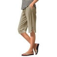 thumbnail image 1 of Shorts d'Été Décontractés Longueur Genou pour Femmes - Poches, Polyester, Confortables, Respirants, Adaptés à Diverses Occasions, 1 of 5
