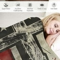 thumbnail image 3 of Patifu Christian Cross US Flag Blanket Christ Religious Decor Throw Blanket Jesus Faith Inspirational Blanket Gifts for Women Men Winter Bedding Warm Soft Plush Fleece Flannel Blanket for, 3 of 6