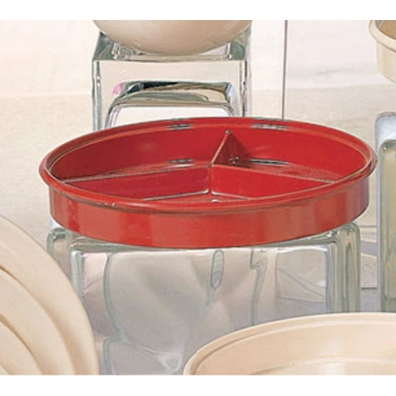 Excellante Nustone red melamine dinnerware collection 8 1/4" deep divided server(lid sold separately), comes in dozen