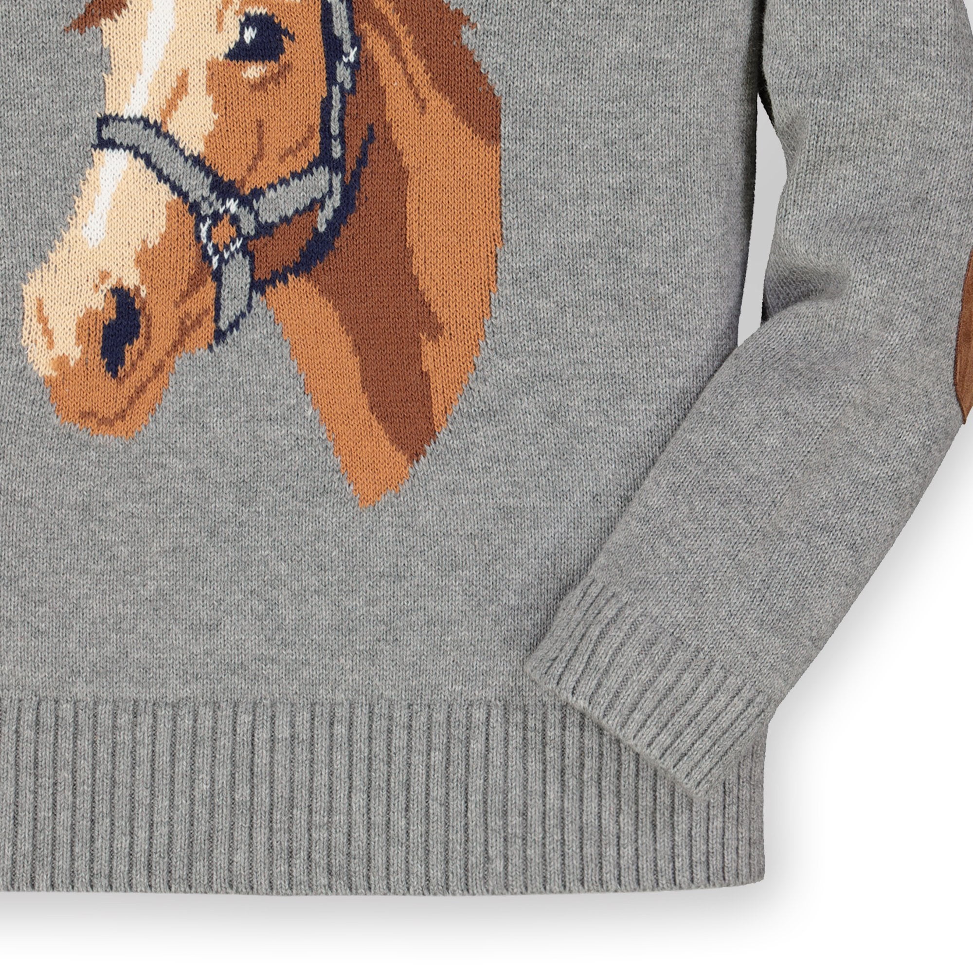 Hope \u0026 Henry Girls' Horse Intarsia 