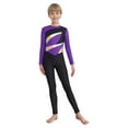 thumbnail image 1 of vastwit Justaucorps de Gymnastique Rythmique à Manches Longues pour Garçons et Filles Combinaison de Danse une Pièce Violet 12, 1 of 6