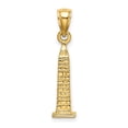 thumbnail image 4 of Auriga 14k Yellow Gold 3D Washington Monument Charm for Women, 4 of 6