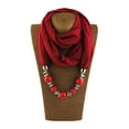 thumbnail image 1 of relayinert Unique Collier Foulard Ingrédients Sûrs Perles Anti-Rayures Viné, 1 of 6