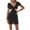 Black, variant on Lace-Up Women Sleeveless Solid Color Slim Fit Party Dress Skinny Party Club Mini Dress