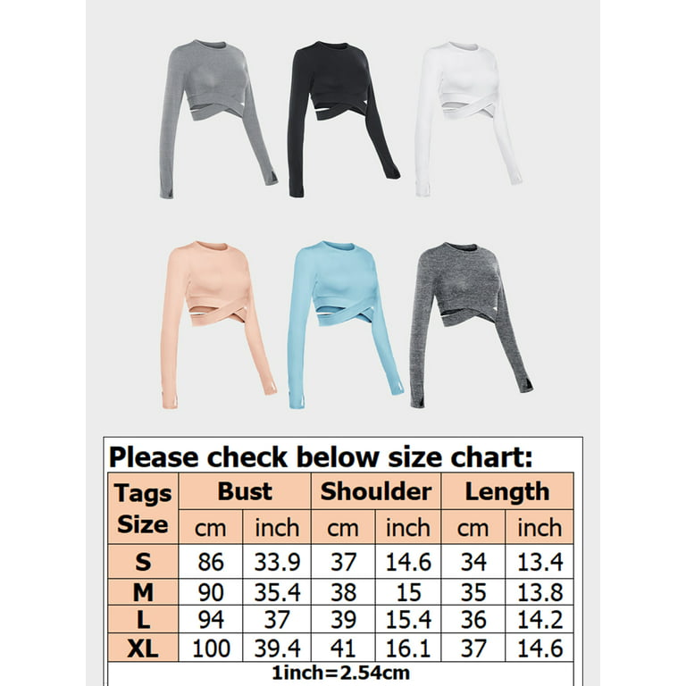 Sexy Dance Women's Workout Shirts Crop Top Workout Gym Exercise Clothes for  Girls Yoga Shirts with Holes Sexy Shirts Sportswear Athleticwear Loungewear  Long Sleeve 