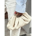 thumbnail image 2 of Women's Pleated Clutch Purse with Gold Metal Handle, Elegant Evening Bag for Wedding Party and Special Occasion, 2 of 7