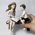 thumbnail image 1 of Linda lectura estatuilla niño decorativo estatua ornamento arte de resina para escritorio boda Oficina sala de decoración BLESIY Escultura de mesa, 1 of 8