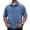 Blue, variant on OIOLOYJM 1/4 Zip Pullover Mens Golf Vintage Washed Short Sleeve Polo Shirts Oversized Going Out Lounge Golf Shirts Khaki L
