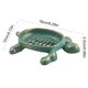 thumbnail image 3 of Porta-jabón y caja de almacenamiento de hierro fundido con forma de tortuga y desagüe, organizador decorativo para baño, negro o verde, 16x12x2 cm, 3 of 6