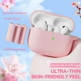thumbnail image 6 of Suitable for AirPods Pro 3 phone case (2025 new model), soft silicone phone case with cleaner and keychain, providing comprehensive protection (pink), 6 of 7