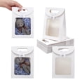 thumbnail image 1 of 12 bolsas de papel kraft con ventana de 7 x 14 x 19 cm, bolsas de regalo verticales con asas y ventana transparente., 1 of 9