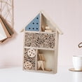thumbnail image 6 of QSTDGVPW Bee House Butterfly House Shelter Habitat Hotel Breeding Decorative Bee Box Nest 25x4x35cm, 6 of 9