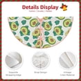 thumbnail image 3 of Xecao Avocado Sleeping Pattern Christmas Tree Skirt Round Xmas Tree Mat Base Cover for Holiday Home Decorations-36", 3 of 6