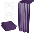 thumbnail image 1 of 2 Paquete 10 Pies Chifón Mesa Camino, 28 x 120 Pulgadas Rústico Gasa Mantel Transparente Boda Mesa Camino para Boda Nupcial Fiesta Mesa Decoraciones, Oscuro Púrpura, 1 of 6