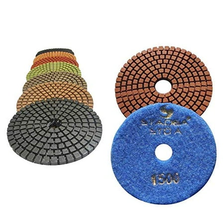 

STADEA Grit 2000 (2 Pieces) 5 Diamond Polishing Pads for Granite Marble Concrete Stone polishing Wet Grinder