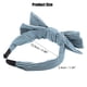 thumbnail image 4 of Diadema Unique Bargains con nudo de lazo doble Rayas Azul claro 1,34 pulgadas de ancho, 4 of 7