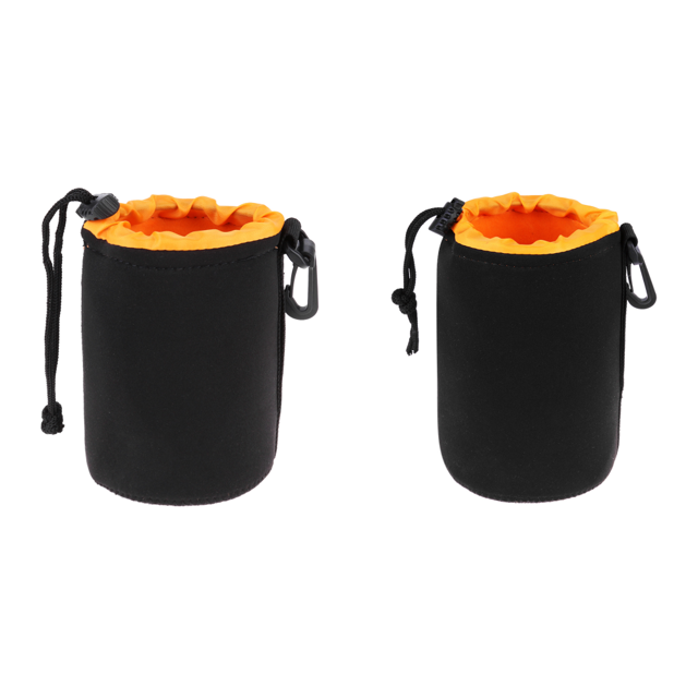 Funda Protectora Con Cordón para Lente Cámara Neopreno Impermeable (M)