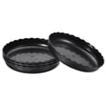 thumbnail image 1 of Unique Bargains 5.3' Plastic Wave Round Plant Pot Saucer Flower Drip Tray, Black 4 Pack, 1 of 5