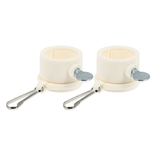 LEEYNEER 2pcs Flag Pole Mounting Ring Clip - Rotating Flapole Mounting Rings with Metal Clips 360 Degree Rotating
