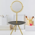 thumbnail image 1 of WRITWAA 1 Ensemble Miroir de Meuble-Lavabo pour Commode avec Angle Ajustable et Rangement pour Bijoux 53x32 cm, 1 of 7