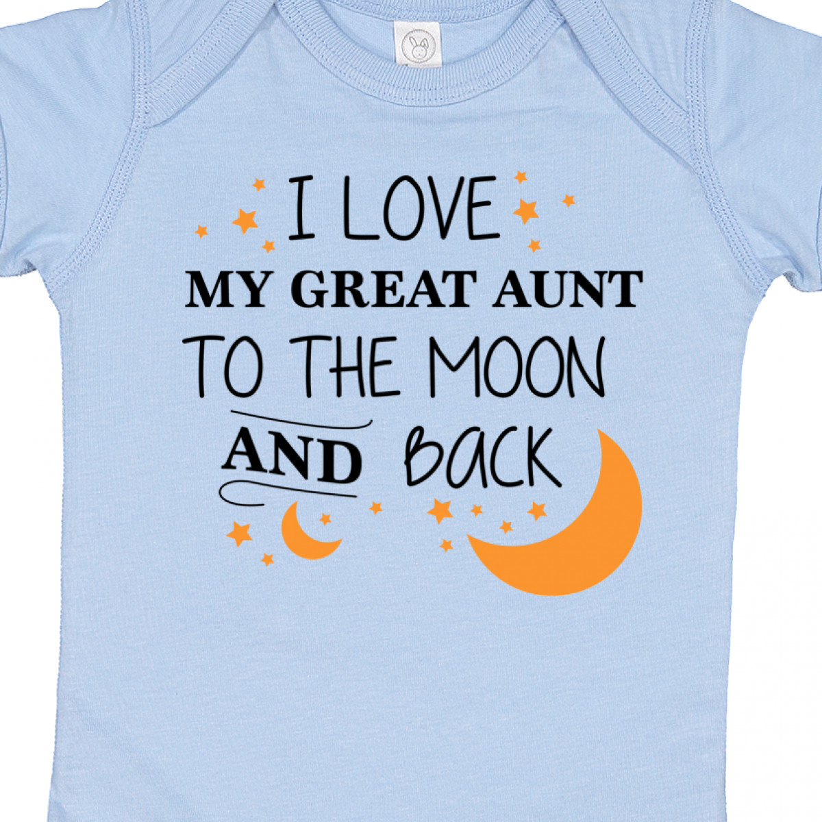 Inktastic I Love My Great Aunt to the Moon and Back Boys or Girls Baby Bodysuit