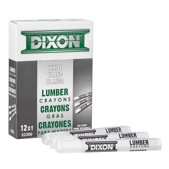 Crayones para marcar madera Dixon 464-52300, color blanco industrial, 12 unidades