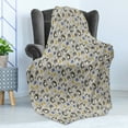 thumbnail image 4 of Woodland Soft Flannel Fleece Throw Blanket, Hedgehog Skunk and the Beaver in the Forest Pines Mushrooms Leaf Baby Theme, Cozy Plush for Indoor and Outdoor Use, 50" x 60", Multicolor, by Ambesonne, 4 of 5