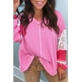 thumbnail image 2 of Women's Bonbon Lace Floral Patchwork Sleeve V Neck Rib Knit Blouse - [ZhiHiMeRi] | (US 12-14)L, 2 of 11