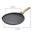 thumbnail image 3 of Non Stick Crepe Pan, Granite Coating Dosa Pan for Cooking, Flat Skillet for Tortillas, Omelette, Pancake Maker, 3 of 8