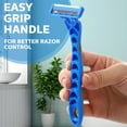 thumbnail image 4 of HLONK 10pcs Leriton 3-Blade Disposable Razors for Men - Sensitive Light Beige Shave  Durable Plastic  Comfort Grip & Precise Edges  Bulk Value Pack for Smooth Shaving  Ergonomic Razor Des, 4 of 5
