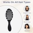 thumbnail image 4 of Cepillo de pelo curvo con ventilación, cepillo desenredante con cerdas de nailon, separa el cabello y elimina los enredos, 4 of 5