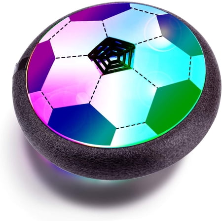 Duslogis Hover Soccer Ball Boy Toys Air Soccer Indoor Floating Soccer Ball with LED Light and Foam Bumper Perfect Birthday Christmas Gifts for Kids Toddler Girls