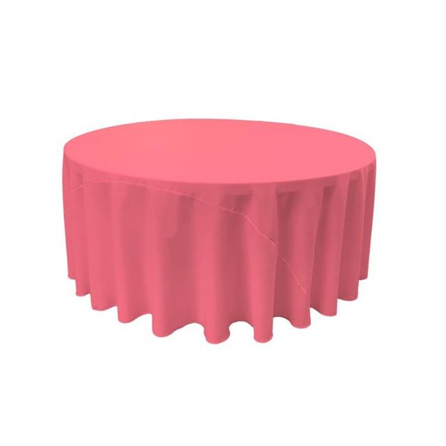 TCpop132R-HotPinkP38 Nappe en Popeline de Polyester&44; Rose Chaud - 132 Po Ronde