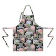 thumbnail image 2 of Pioneer Flower Floral Print Pattern Apron for Women and Men, Cotton Linen Waterproof with Pockets, Adjustable, 33x27 Inch for Kitchen, Gardening, BBQ, Salon, 2 of 6
